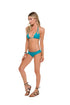 Luli Fama Cosita Buena Reversible Zig-zag Knotted Cut Out Triangle Top